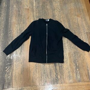 Boys zip up black sweater